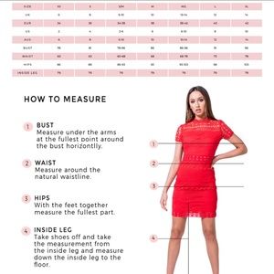 Size Guide, NOT FOR SALE